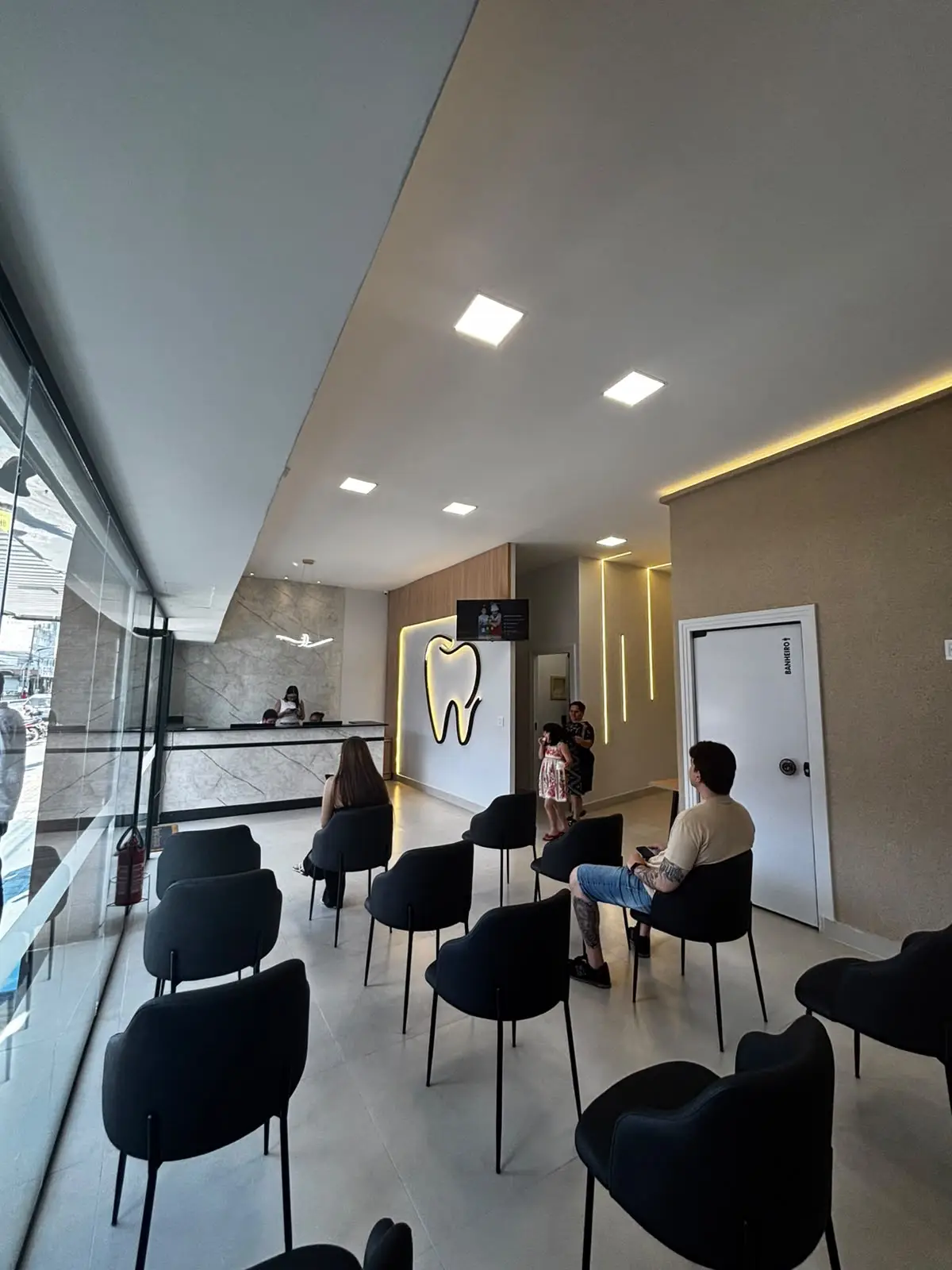 Recepção moderna da Sorriso Campinas